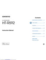 Onkyo HTS5600 Audio/Video Receiver Operating Manual