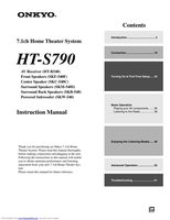 Onkyo HTR540 Audio/Video Receiver Operating Manual