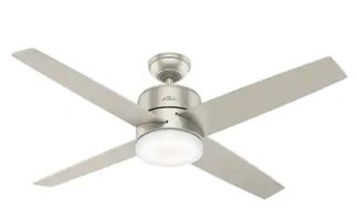 Hunter Advocate 54 in. Integrated LED Indoor Matte Nickel Ceiling Fan