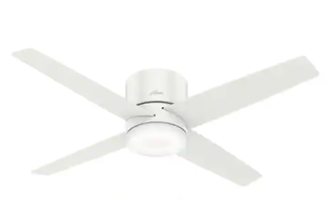 Hunter Advocate 54 in. Integrated LED Indoor Fresh White Low Profile Smart Ceiling Fan