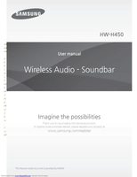Samsung HW-H450 HW-H450/ZA Sound Bar System Operating Manual