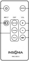 Insignia NSSB212 Sound Bar Remote Control
