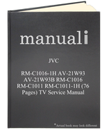 JVC RM-C1016-1H AV-21W93 AV-21W93B RM-C1016 RM-C1011 RM-C1011-1H (76 pages) TV Service Manual