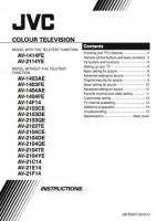 JVC AV1403AE AV1403FE AV1404AE TV Operating Manual