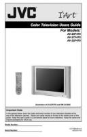 JVC AV20F476 AV27F476 AV32F476 TV Operating Manual