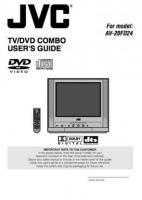 JVC AV20FD24 TV Operating Manual