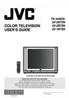 JVC AV14F704 AV20F704 AV24F704 TV Operating Manual