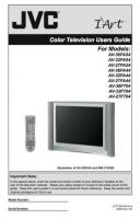 JVC AV27F704 AV27FA44 AV27FA54 TV Operating Manual