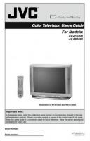 JVC AV27D305 AV32D305 TV Operating Manual