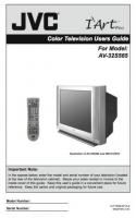 JVC AV32S565 TV Operating Manual
