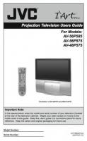 JVC AV48P575 AV56P575 AV56P585 TV Operating Manual