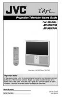 JVC AV56WP94 AV65WP94 TV Operating Manual