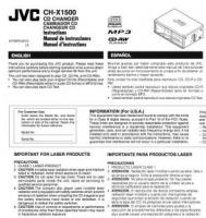 JVC CHX1500 CHX1500RF LVT0975001A Audio System Operating Manual
