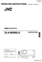 JVC DLAM2000LE DLAM2000LU Projector Operating Manual