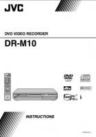 JVC DRM10S DRM10SUJ DVD Recorder (DVDR) Operating Manual