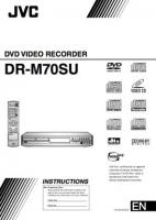 JVC DRM70SU DRM70SUS DVD Recorder (DVDR) Operating Manual