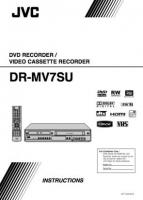JVC DRMV7SUS DVD Recorder (DVDR) Operating Manual