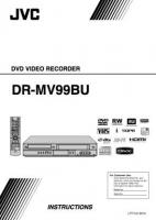 JVC DRMV77S DRMV99BU DRMV99BUS Audio System Operating Manual