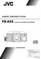 JVC CAFSA52 FSA52 FSA52J Audio System Operating Manual