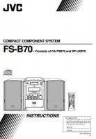 JVC CAFSB70 FSB70 FSB70J Audio System Operating Manual