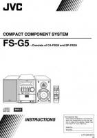 JVC FSG5J Audio System Operating Manual