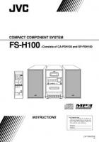 JVC FSH100 Audio System Operating Manual