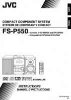 JVC CAFSP550 CAUXP550 FSP550 Audio System Operating Manual