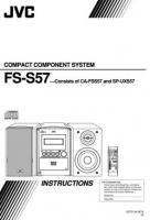 JVC FSS57 FSS57J Audio System Operating Manual