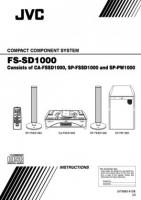JVC CAFSSD1000 FSSD1000 SPFSSD1000 Audio System Operating Manual