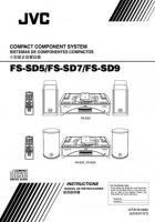 JVC FSSD5 FSSD7 FSSD9 Audio System Operating Manual