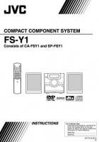 JVC CAFSY1 FSY1J SPFSY1 Home Theater System Operating Manual