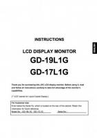 JVC GD17L1G GD17L1GUA GD19L1G TV Operating Manual