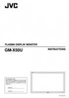 JVC GMX42UB GMX42UG GMX50U Monitor Operating Manual