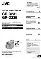 JVC GRD230 GRD231 GRD231US Video Camera Operating Manual