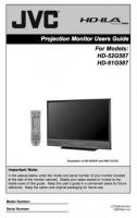 JVC HD52G587 HD61G587 TV Operating Manual