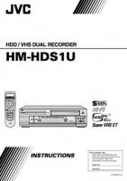 JVC HMHDS1U TV/VCR Combo Operating Manual