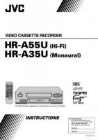 JVC HRA35U HRA55U VCR Operating Manual