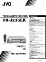 JVC HRJ235EK VCR Operating Manual