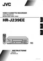 JVC HRJ239EE VCR Operating Manual
