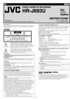 JVC HRJ692U HRJ693U TV/VCR Combo Operating Manual