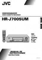 JVC HRJ7005UM VCR Operating Manual