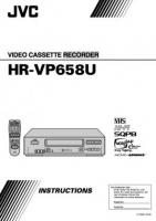 JVC HRVP658U TV/VCR Combo Operating Manual