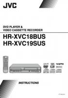 JVC HRXVC18BUS HRXVC19SUS DVD/VCR Combo Player Operating Manual