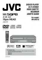 JVC HRXVC1U HRXVC1UJ TV/VCR/DVD Combo Operating Manual