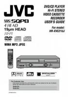 JVC HRXVC21U DVD/VCR Combo Player Operating Manual
