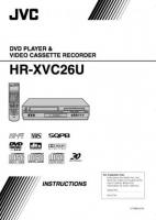 JVC HRXVC26U HRXVC26UA HRXVC26US DVD/VCR Combo Player Operating Manual