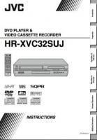 JVC HRXVC32SUJ DVD/VCR Combo Player Operating Manual