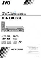 JVC HRXVC33US HRXVS44US TV/VCR Combo Operating Manual
