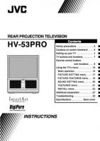 JVC HV29LPZ HV34LPZ HV53PRO TV Operating Manual