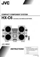 JVC CAHXC6 HXC6 SPHXC6 Audio System Operating Manual